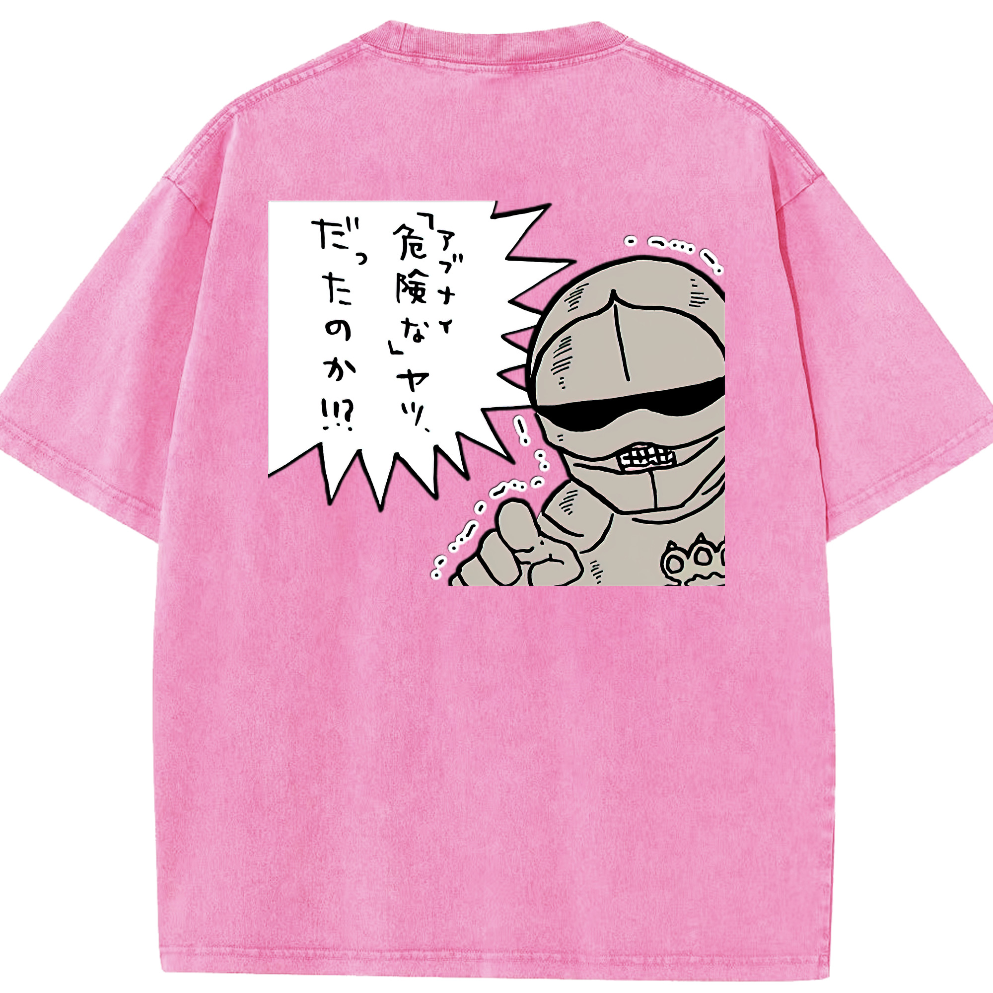 （画像用） ちいかわ 労働の鎧さん Chii-kawa Mr. Armor of Labor 綿100% ヴィンテージ風 半袖Tシャツ（背面プリント）